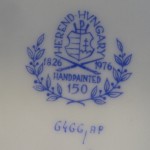 Herend Porzellanmarke AP Apponyi Purpur Jubiläumsmarke 150 Jahre auf Schale