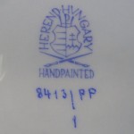 Herend Porzellanmarke PP auf Zierteller Paon de Peking asiatischer Dekor