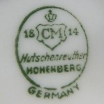 Hutschenreuther Hohenberg Porzellanmarke auf silveroverlay Kaffeeservice