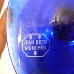 Jean Beck München Glasmarke Stempel auf Art Deco Schale